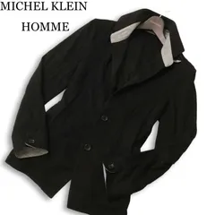 MICHEL KLEIN HOMME ミッシェルクラン オム 春夏★ 総柄 アンコン スリム ジャケット Sz.48 メンズ 黒のサムネイル
