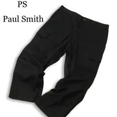 【新品 未使用】 PS Paul Smith ポールスミス 春夏★ アンクル カーゴ パンツ 日本製 Sz.L メンズ 黒のサムネイル