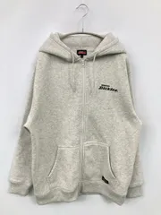 Dickies ディッキーズ パーカー M グレー 裏起毛 無地 刺繍 ジップアップ ブランドロゴ 長袖