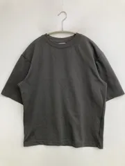 UNIQLO U ユニクロユー Tシャツ/カットソー S グレー 無地 ショート丈 半袖 クルーネック(丸首)