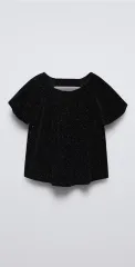 ザラキッズ ツアーベルベット グリッター Tシャツ 新品