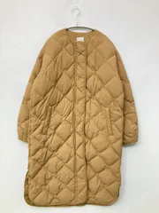 URBAN RESEARCH DOORS アーバンリサーチドアーズ ダウンジャケット/コート One ベージュ ナイロン 無地 キルティング ロング丈 フードなし ボタン留め