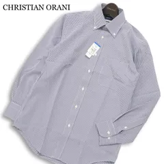 【新品 未使用】 CHRISTIAN ORANI クリスチャンオラーニ 長袖 ストレッチ ボタンダウン チェック シャツ Sz.S メンズ