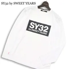 SY32 by SWEET YEARS スウィートイヤーズ 通年★ 長袖 ボックス ロゴ カットソー ロンTシャツ Sz.S メンズ 白のサムネイル