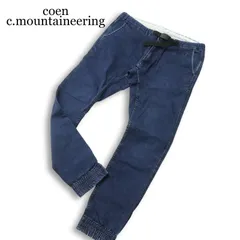 coen c.mountaineering コーエン デニム ストレッチ★ ウォッシュ加工 クライミング ジョガー パンツ ジーンズ Sz.M メンズのサムネイル
