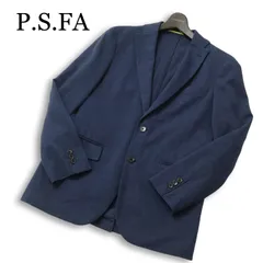 P.S.FA パーフェクトスーツファクトリー 通年★ アンコン テーラード ジャケット Sz.L メンズ ネイビー