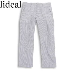 lideal リディアル 通年★ 【PURE】 ストレッチ ストライプ スラックス パンツ 日本製 Sz.30 メンズのサムネイル