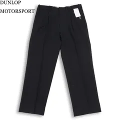 【新品 未使用】 DUNLOP MOTORSPORT ダンロップ ゴルフ 通年★ タック スラックス パンツ 大きいサイズ Sz.94 メンズ 黒のサムネイル