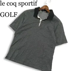 le coq sportif GOLF ルコック スポルティフ ゴルフ 春夏★ 半袖 総柄 ロゴ刺繍 ポロシャツ Sz.M メンズ
