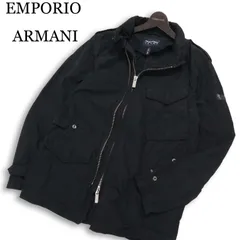 EMPORIO ARMANI エンポリオ アルマーニ 通年★ フード収納 ミリタリー ジャケット ブルゾン Sz.S メンズ 黒のサムネイル