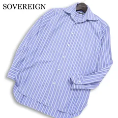 SOVEREIGN ソブリン ユナイテッドアローズ 通年★ 長袖 ストライプ シャツ 日本製 Sz.37 メンズのサムネイル