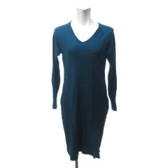 ダーマコレクション dama collection ニット ワンピース ドレス ロング Vネック 緑系 グリーン系 Mサイズ ■YHS11 1228