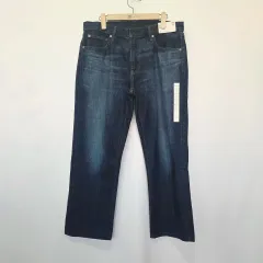 UNIQLO タグ商品 メンズ レギュラー フィット ストレート デニム ズボン 36 サイズ