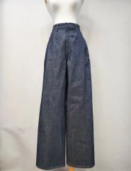 BEARDSLEYビアズリー ラップ風アシンメトリーワイドデニム パンツ