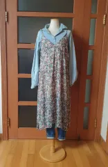(新品)ビスチェ ヴィンテージフラワー パターンワンピース