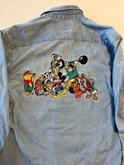 Disney ミッキーマウス バックプリント シャンブレーシャツ - メルカリ