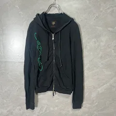 Ed Hardy エドハーディー Christian Audigier ブラック フル ジップ パーカー フーディ XS ドクロ ストーンのサムネイル