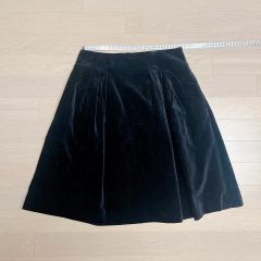 COMME des GARCONS ベロアスカート フランス製 フレア プリーツ - メルカリ