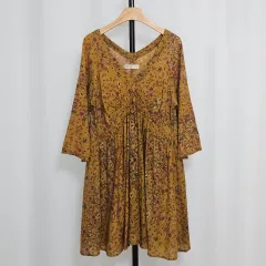 綿 フラワーパターン ミニ ONE PIECE (輸入)