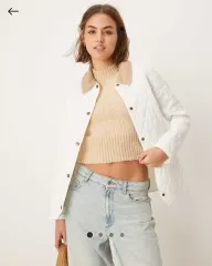 Barbour バブアー ジャケット 白 uk8 (新品)のサムネイル