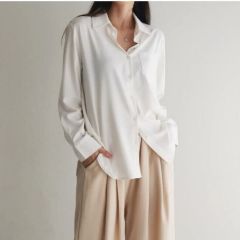 ソルト プラス ジャパン SALT+ JAPAN ブザムディテール サテンシャツ 