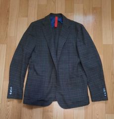 ISAIA テーラードジャケット チェック柄 シルク100% 46 - メルカリ