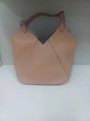 美品）MCM ロゴプリント ハンドバッグ ブラウン - メルカリ