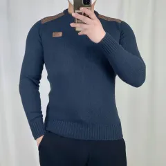 THE NORTH FACE ザノースフェイス ネイビー ウールブレンド ニット 95 250219のサムネイル