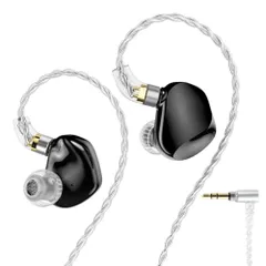 TRN VXpro+ イヤーモニター ハイレゾ イヤホン 8BA+1DD ハイブリッド型 モニターイヤホン 高遮音性 IEM イヤモニ 有線 3.5mmジャック QDC脱着式ケーブル (ブラック) 国内発送 f550c9a6