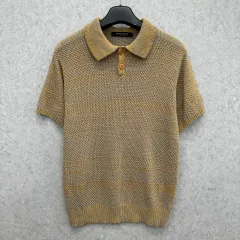 95 100 メンズ 半袖 ニット カラーTシャツ