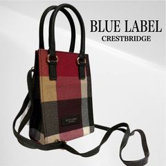 新品 ブルーレーベルクレストブリッジ 巾着ショルダーバッグ チェック