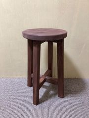 アンティーク】 昭和レトロ 木製 スツール 丸椅子 花台 古民家 古家具