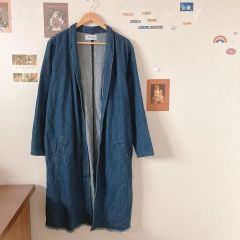 SEVENDAYS=SUNDAY デニムガウン オーバーコート ゆったりFサイズ 