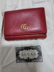 美品 GUCCI 長財布 レッド ゴールド金具 - メルカリ