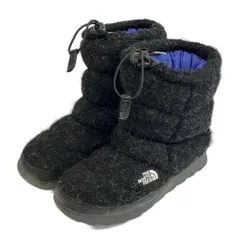 ザノースフェイス THE NORTH FACE ウィメンズ ヌプシ ブーティ ウール ラックス W Nuptse Bootie Wool Luxe ウィンターブーツ ショート ロゴ US6 23㎝ 黒 ブラック NFW51583 /XZ ■GY12