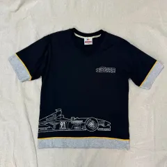 ウール モノスポーツ バイカラー レーシング 刺繍 半袖 100