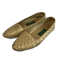 コールハーン COLE HAAN パンプス フラットシューズ レザー イントレチャート 編み込み 7 24cm ベージュ /XZ ■GY17