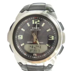 カシオ CASIO WVA-109HJ 腕時計 クォーツ ウォッチ カレンダー付き 黒文字盤 シルバー色 ■GY18 /MQ
