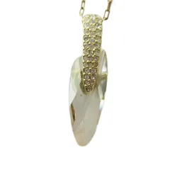 スワロフスキー SWAROVSKI ネックレス アクセサリー ペンダント ロゴ ラインストーン クリスタル ゴールド色 ■GY11 /MQ
