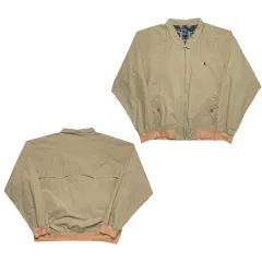 ポロラルフローレン ベージュ 裏地CHECK ブルゾン ジャケット L