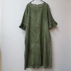 小竹正 水玉 ワンピース ドット 個性的 変形デザイン グリーン - メルカリ