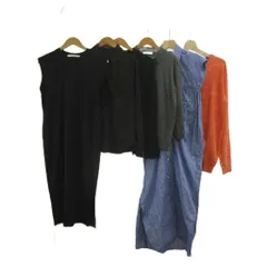 ザラ アズール スライ など 6点まとめセット ニット シャツ ワンピース カットソー 半袖 長袖 L 春夏秋冬 黒 ブラック グレー ■SET /NP
