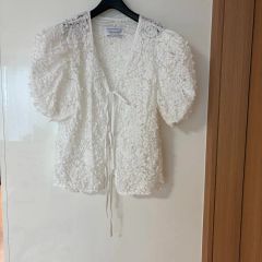 ◆美品◆ダナパリ◆カットワークレース七部袖ブラウス◆カーディガン◆ブラウン◆M ◇美品◇ダナパリ◇カットワークレース七部袖ブラウス◇カーディガン