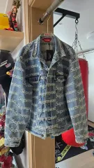 21ss シュプリーム プレ ロゴ デニム トラッカー ジャケット ブルーL