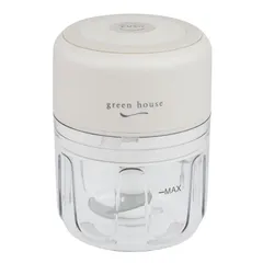 グリーンハウス コンパクトフードチョッパー 容量170ml 電動 ワイヤレス GH-ECFCA25-WH★