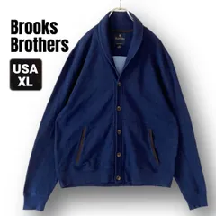 ブルックスブラザーズ  Brooks Brothers★鹿の子スウェット/ショールカラーカーディガン★インディゴ★USAメンズXL   #2605M015