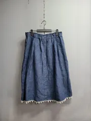 77)ツートンレーススカート