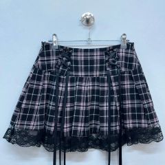 h.naoto h.jelly チェック柄 レース フリル スカート アーカイブ