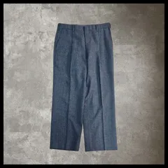 スラックス メンズ M グレー センタープレス ワイドパンツ 美シルエット 着回し ノームコア vintage 古着
