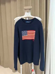 ポロラルフローレン メンズ 星条旗ニット 12月 店舗購入 Mサイズ